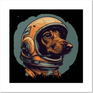 Dachshund Wiener Astronaut Posters and Art